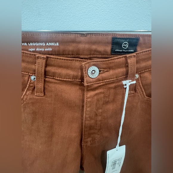 AG DENIM NWT The Legging Ankle Denim Jean Pant in Rust // 27 - Picture 5 of 5